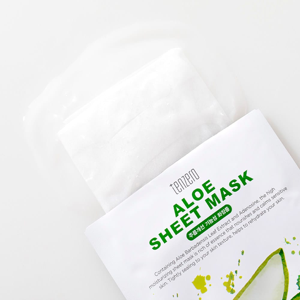 Увлажняющая, питательная, успокаивающая тканевая маска для лица Tenzero Aloe  Sheet Mask, 25 мл - фото 2