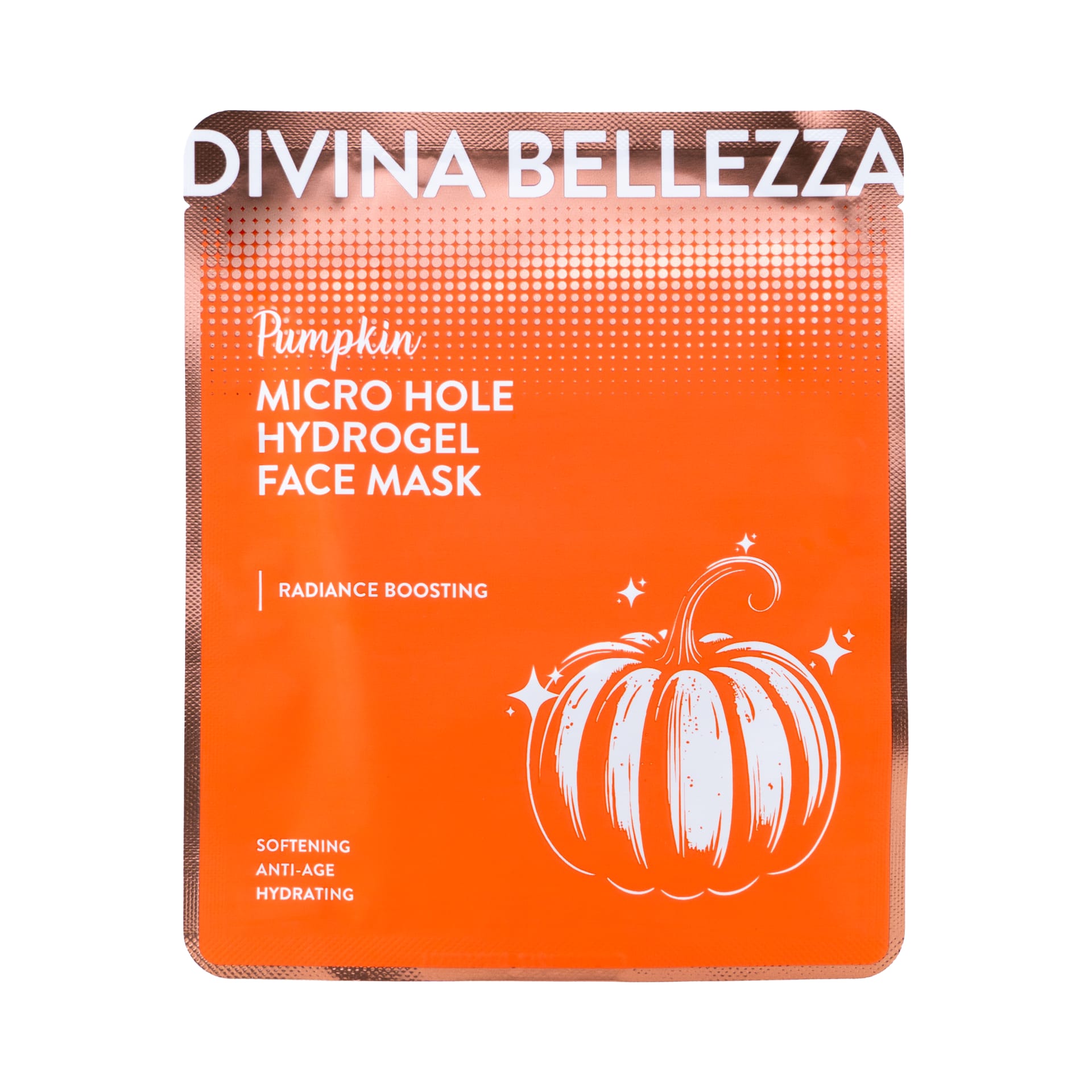 Маска для лица с экстрактом тыквы гидрогелевая с микроотверстиями Divina Bellezza Pumkin Micro Hole Hydrogel face mask, 30 г