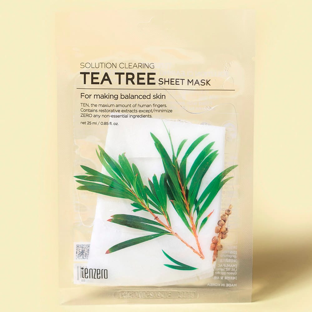 Очищающая тканевая маска для лица Tenzero Solution Clearing Tea Tree Sheet Mask, 25 мл - фото 3
