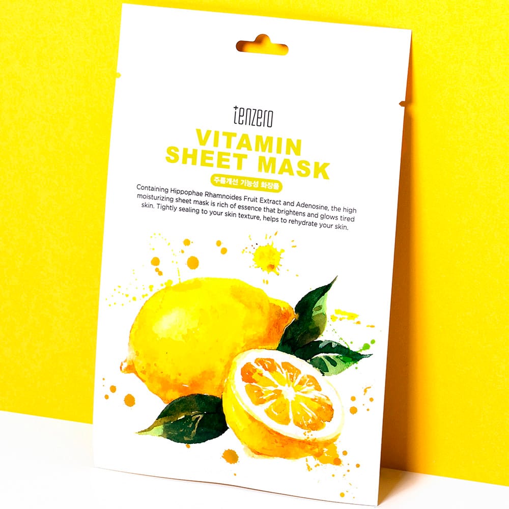 Увлажняющая тканевая маска для сияния кожи лица Tenzero Vitamin Sheet Mask, 25 мл - фото 4