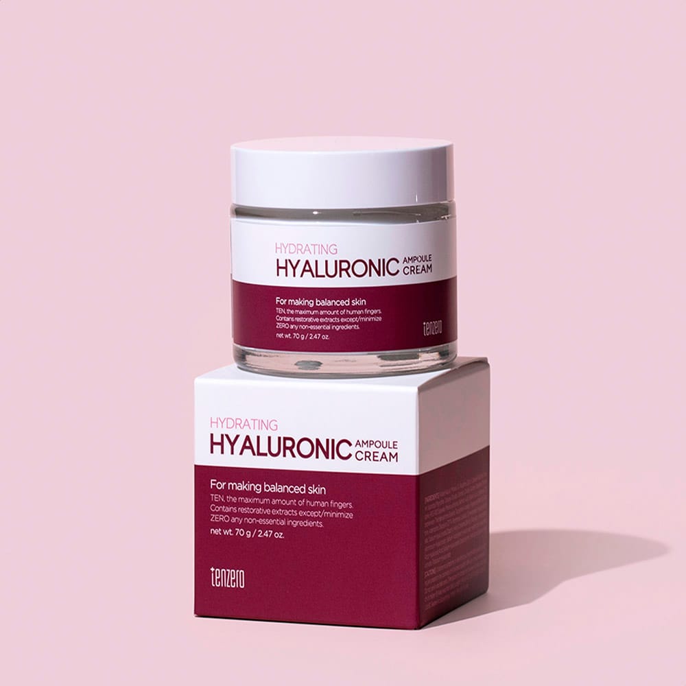 Увлажняющий, укрепляющий крем-концентрат для лица Tenzero Hydrating Hyaluronic Ampoule Cream 2X, 70 г - фото 3