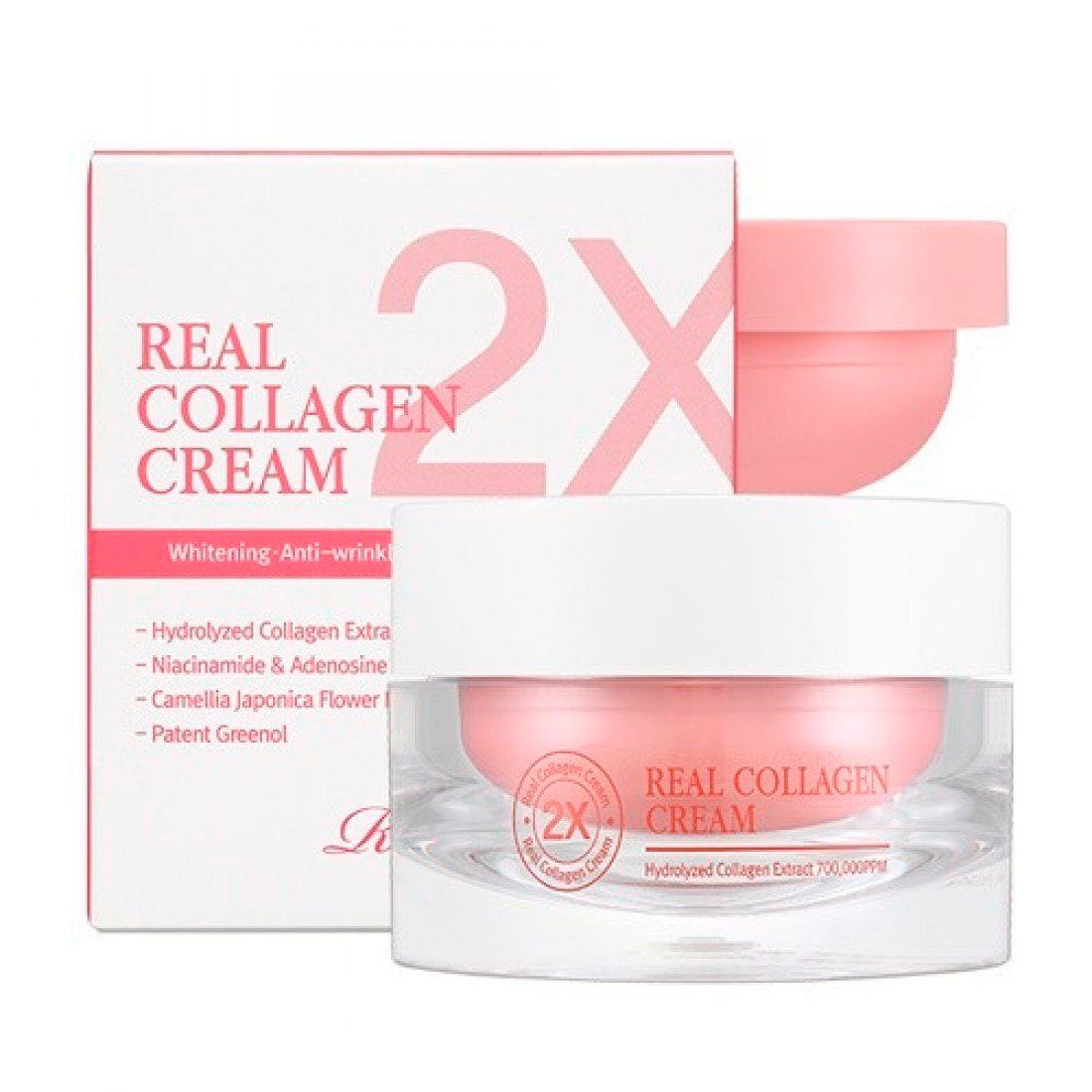 Крем-сыворотка с коллагеном 2x Real Collagen Cream, 50 мл + 50 мл