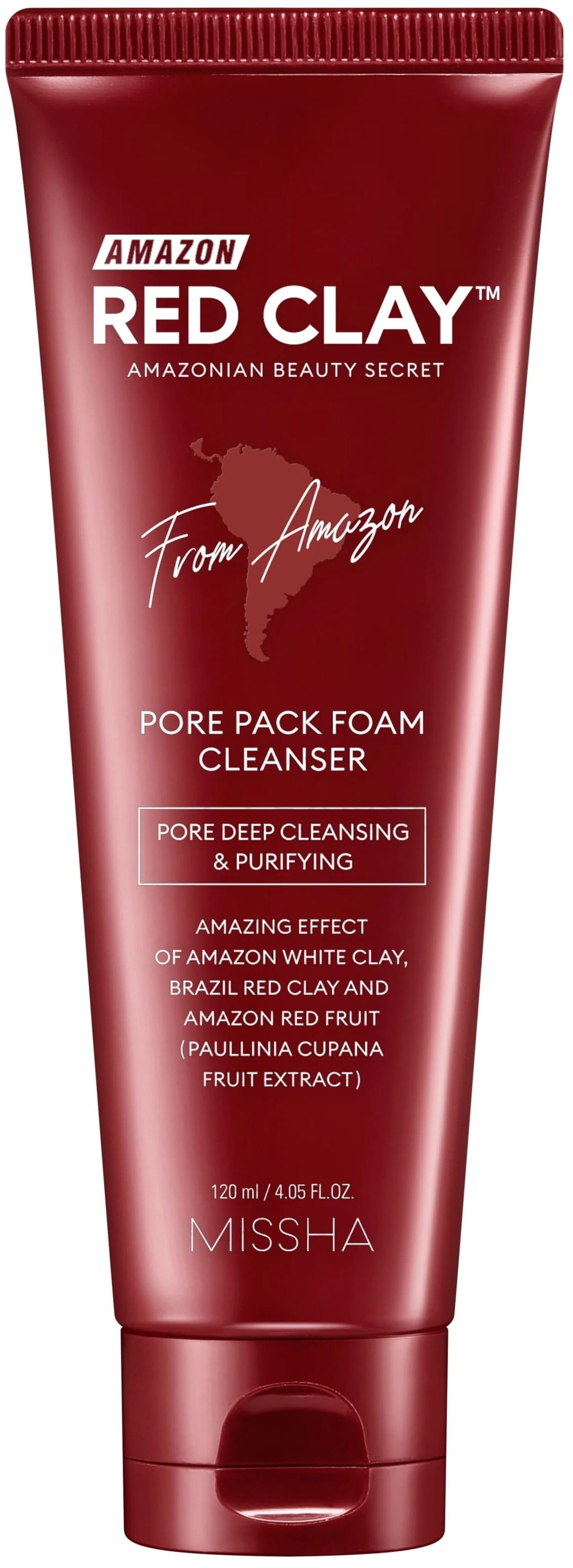 Пенка для умывания на основе красной глины Amazon Red Clay Pore Pack Foam Cleanser, 120 мл