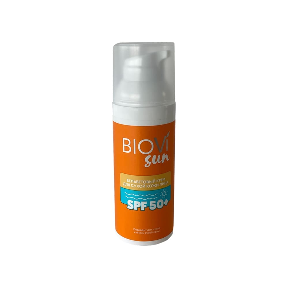 Biovi Sun Вельветовый крем для сухой кожи лица SPF 50+, 50 мл.