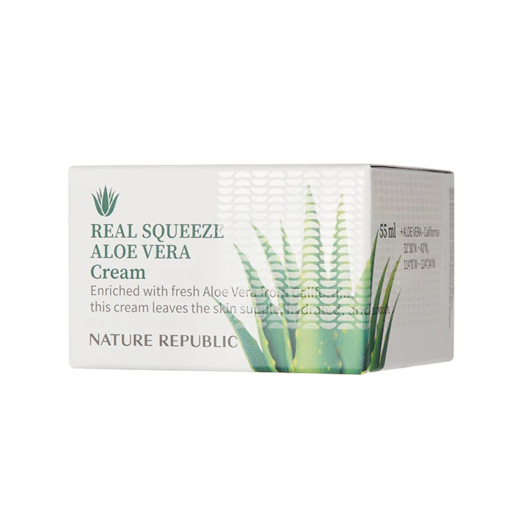 Увлажняющий крем для упругости и гладкости кожи лица Real Squeeze Aloe Vera Cream, 55 мл - фото 2