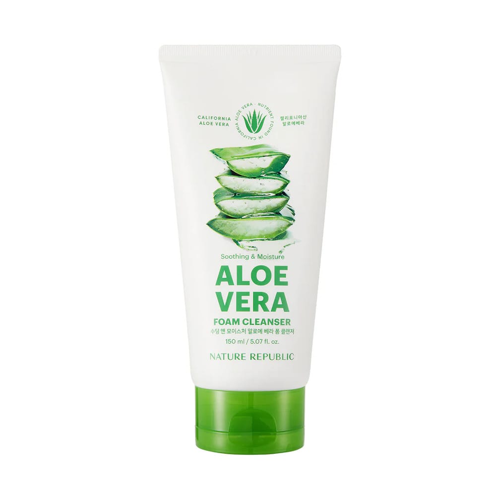 Успокаивающая и увлажняющая очищающая пенка для лица Soothing & Moisture Aloe Vera Foam Cleanser, 150 мл