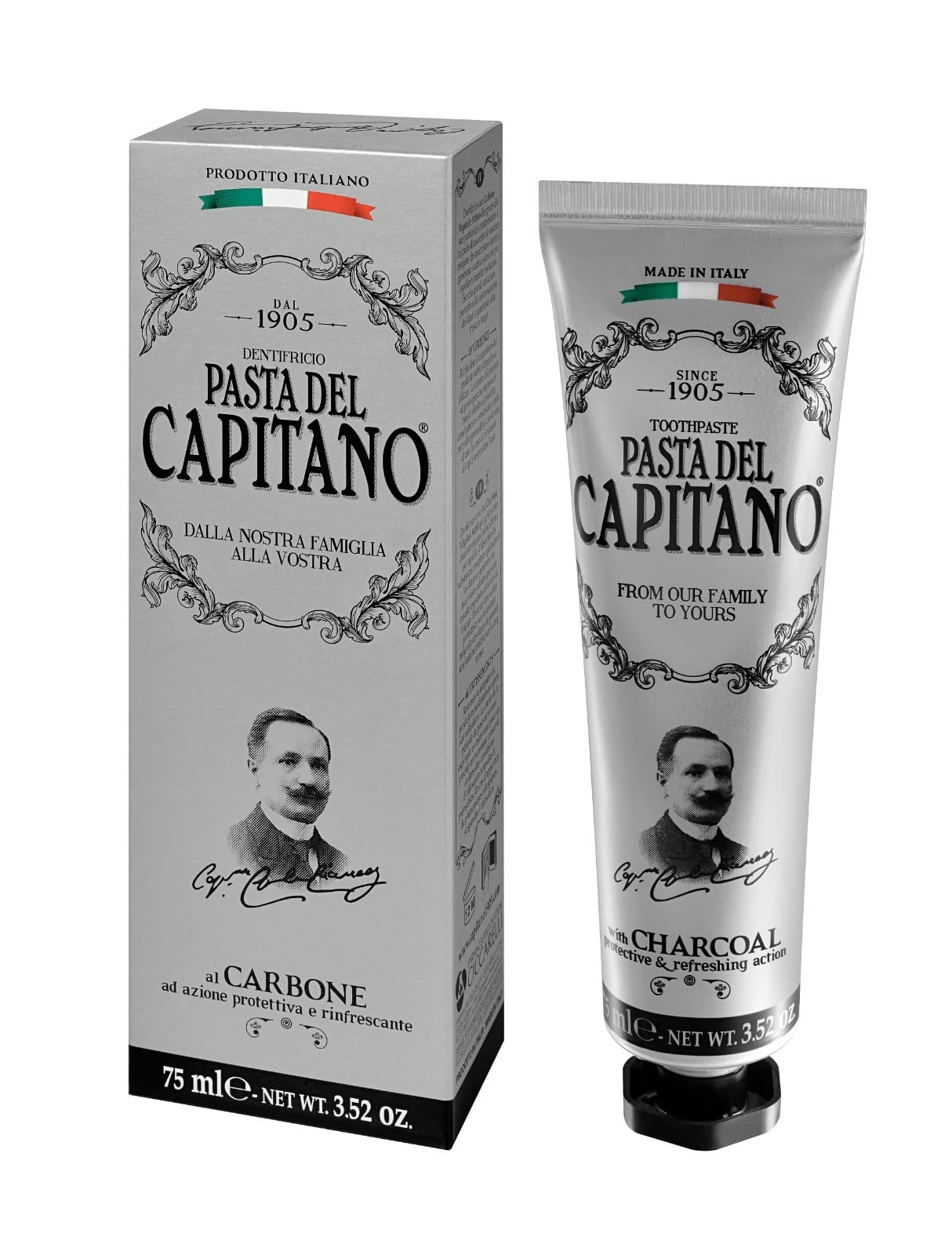 Зубная паста с древесным углем восстанавливает белизну зубов 1905 / With Charcoal Toothpaste, 75 мл