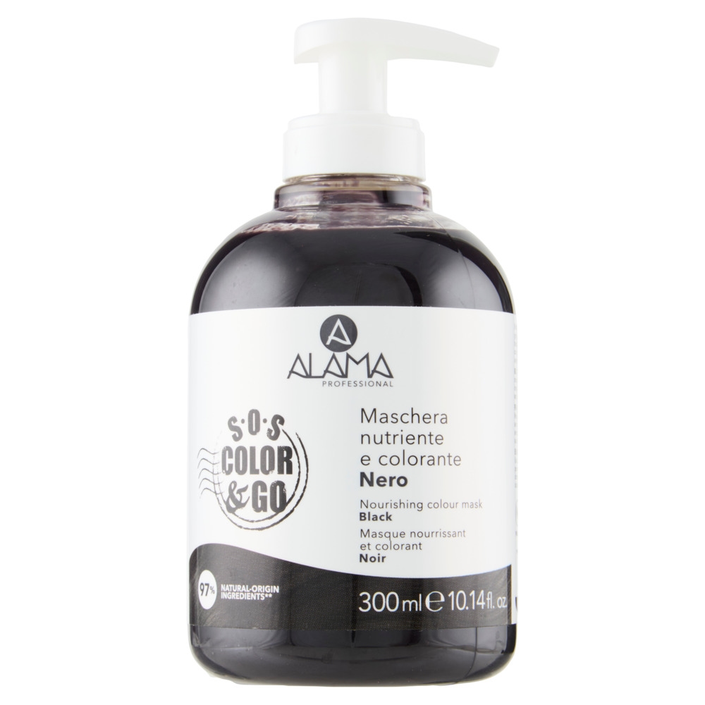 Питательная оттеночная маска для волос Nourishing Colour Mask, тон Чёрный (Black), 300 мл
