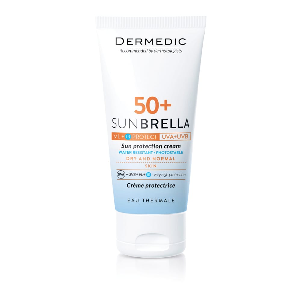 Солнцезащитный крем SPF50+ сухая и нормальная кожа Dermedic Sunbrella, 50 мл
