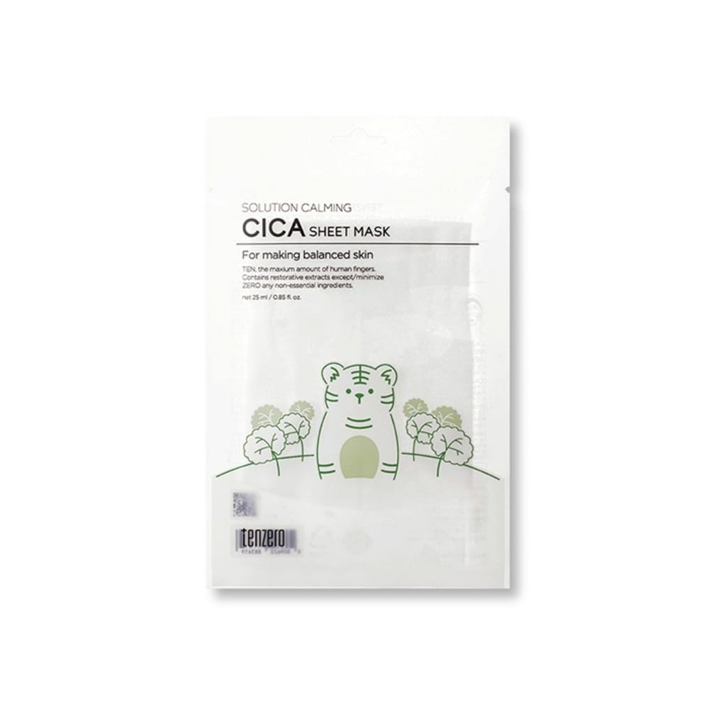 Успокаивающая тканевая маска для лица Tenzero Solution Calming Cica Sheet Mask, 25 мл