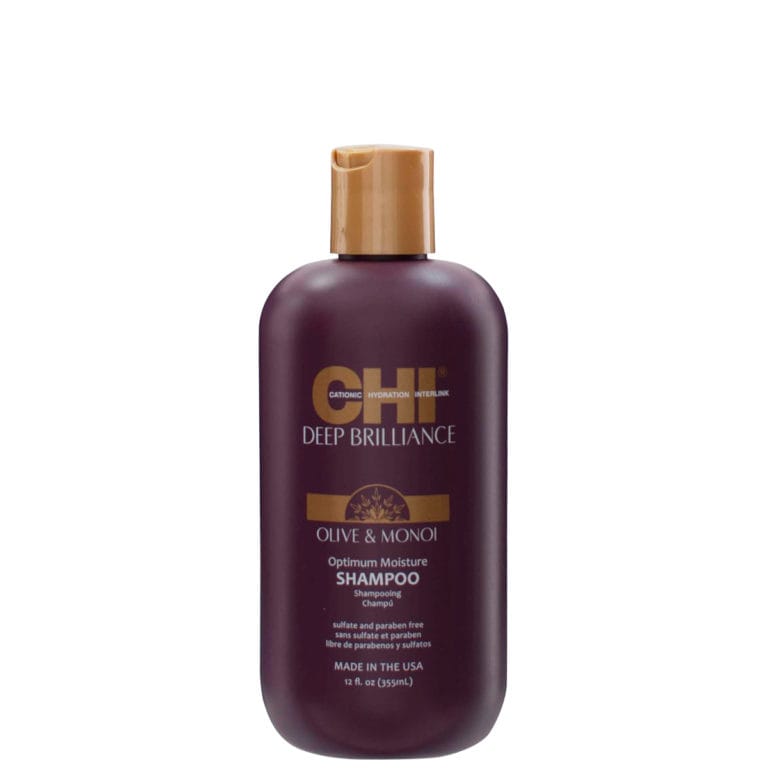 Суперувлажняющий шампунь для поврежденных волос Deep Brilliance Olive & Monoi Optimum Moisture Shampoo, 355 мл