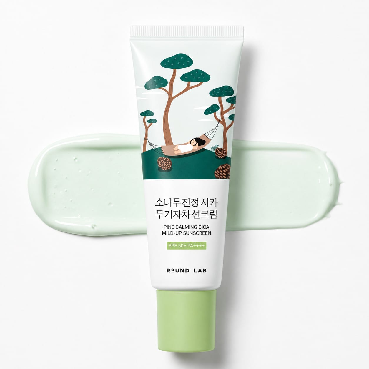 Успокаивающий солнцезащитный крем SPF 50+ PA++++ Pine Calming Cica Sunscreen, 40 мл - фото 2