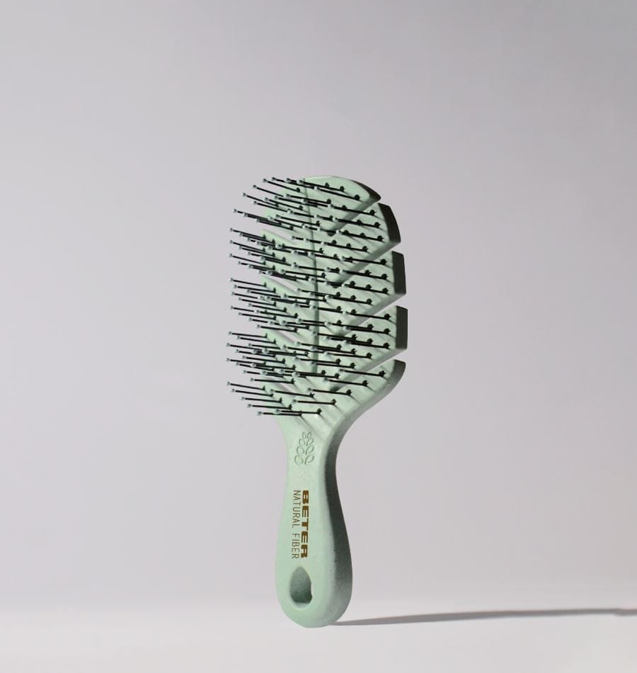 Расческа для распутывания и укладки волос Mini Hairbrush Natural Fiber - фото 3