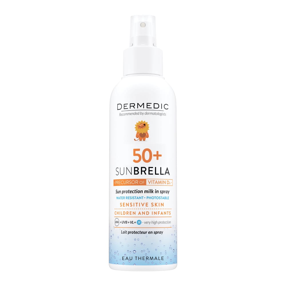 Солнцезащитное молочко-спрей для детей SPF50  Dermedic Sunbrella Baby, 150 мл
