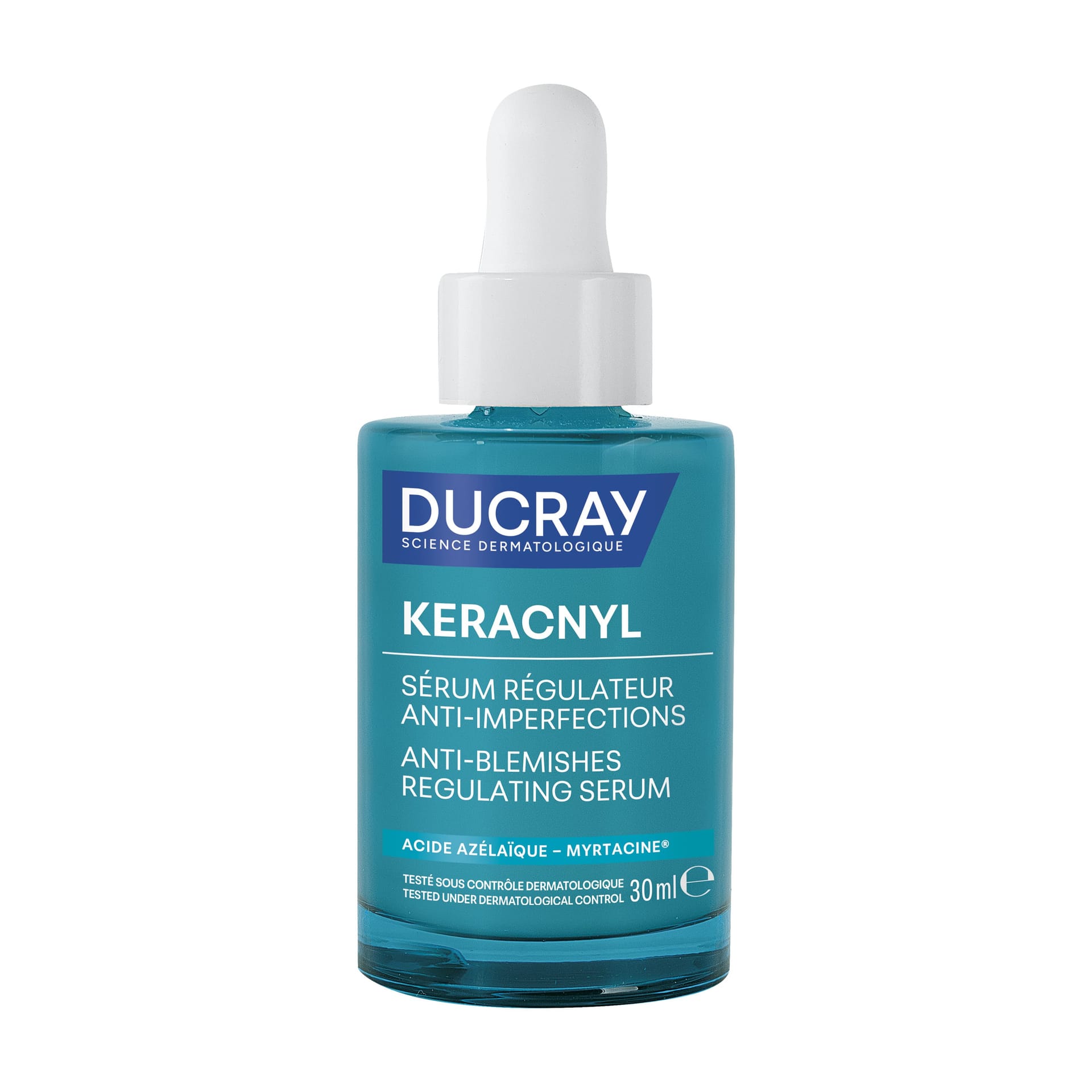 Ducray Keracnyl Regulating Serum Разглаживающая сыворотка для проблемной кожи, склонной к акне, 30 мл