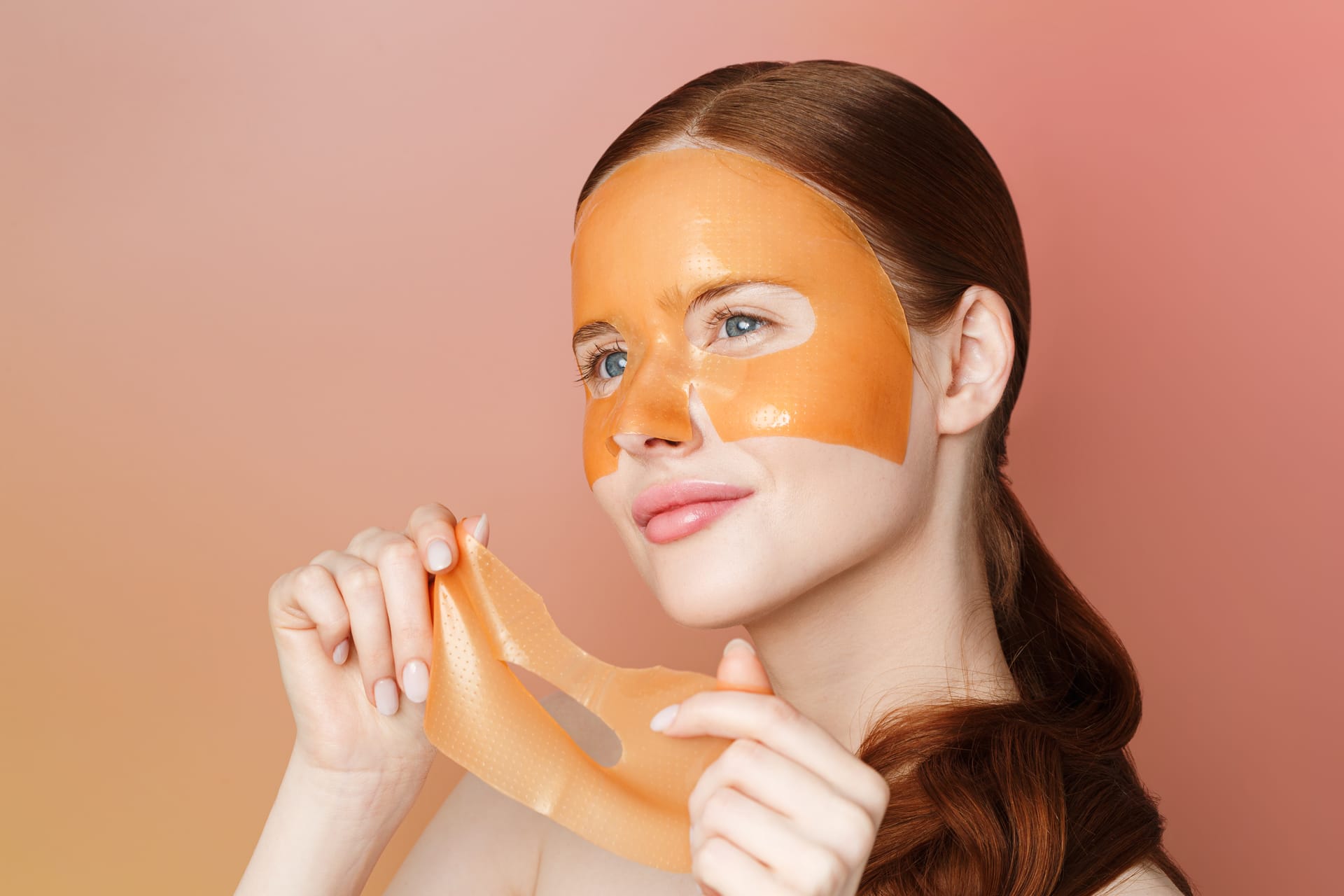 Маска для лица с экстрактом тыквы гидрогелевая с микроотверстиями Divina Bellezza Pumkin Micro Hole Hydrogel face mask, 30 г - фото 2