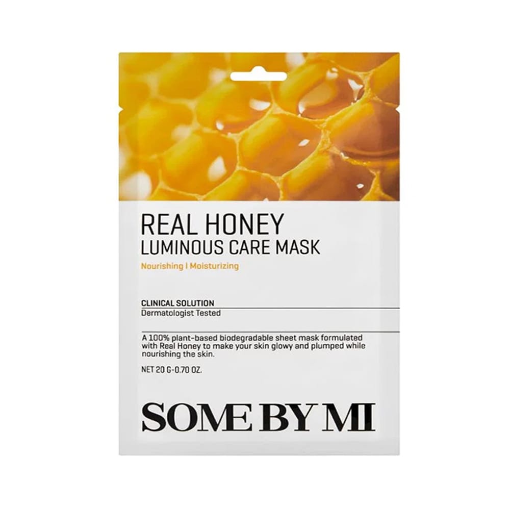 Питательная, увлажняющая тканевая маска для сияния кожи лица Real Honey Luminous Care Mask, 20 г