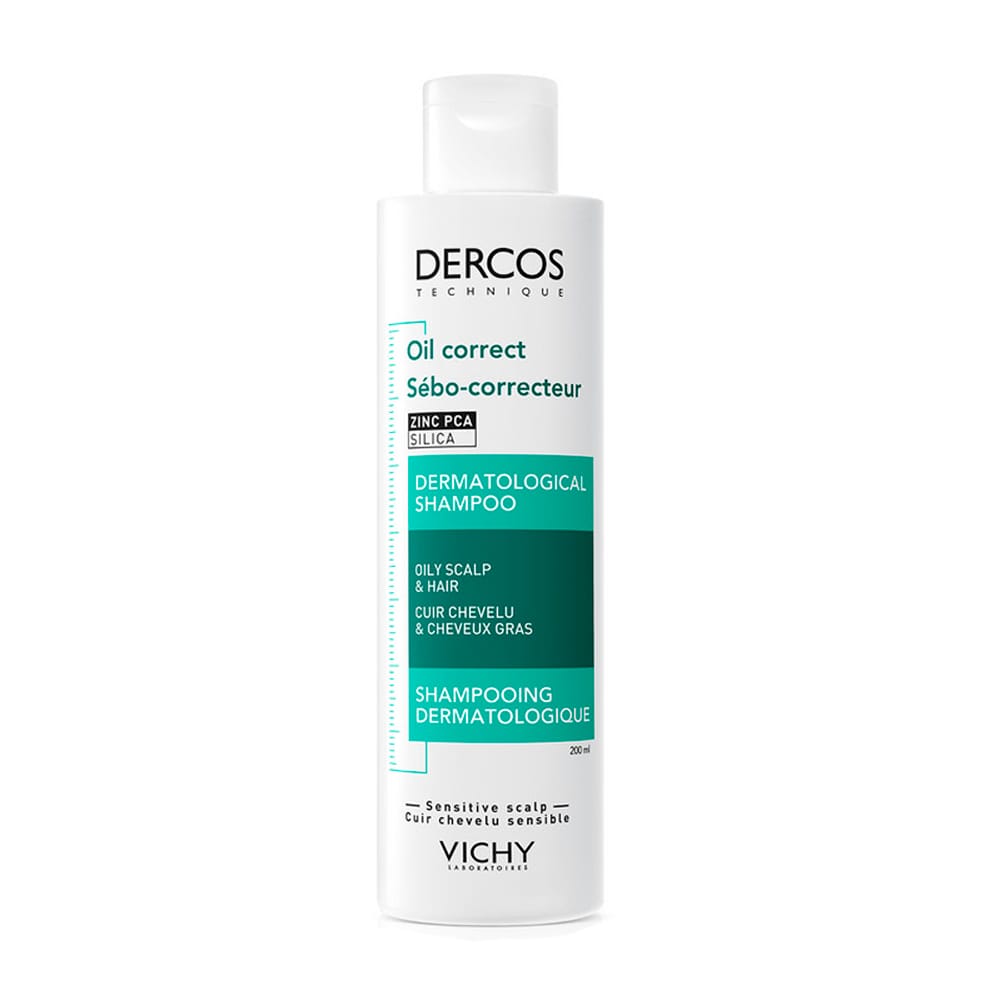 VICHY DERCOS Technique Oil Control Регулирующий шампунь-уход для жирных волос, 200мл