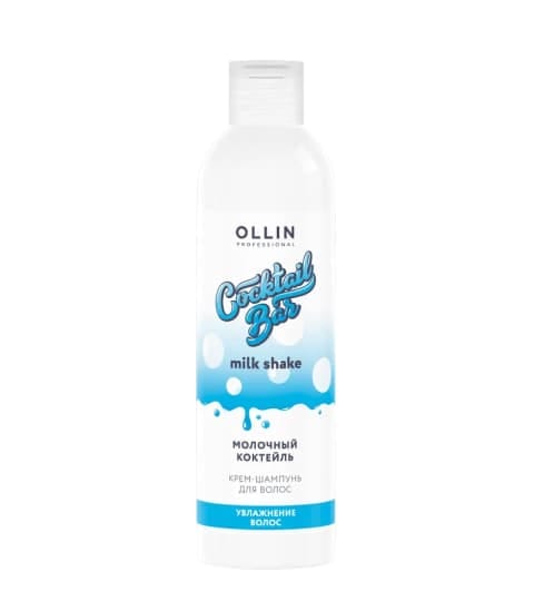 Ollin Professional Cocktail Bar Крем-шампунь "Молочный коктейль" Увлажнение волос, 400 мл