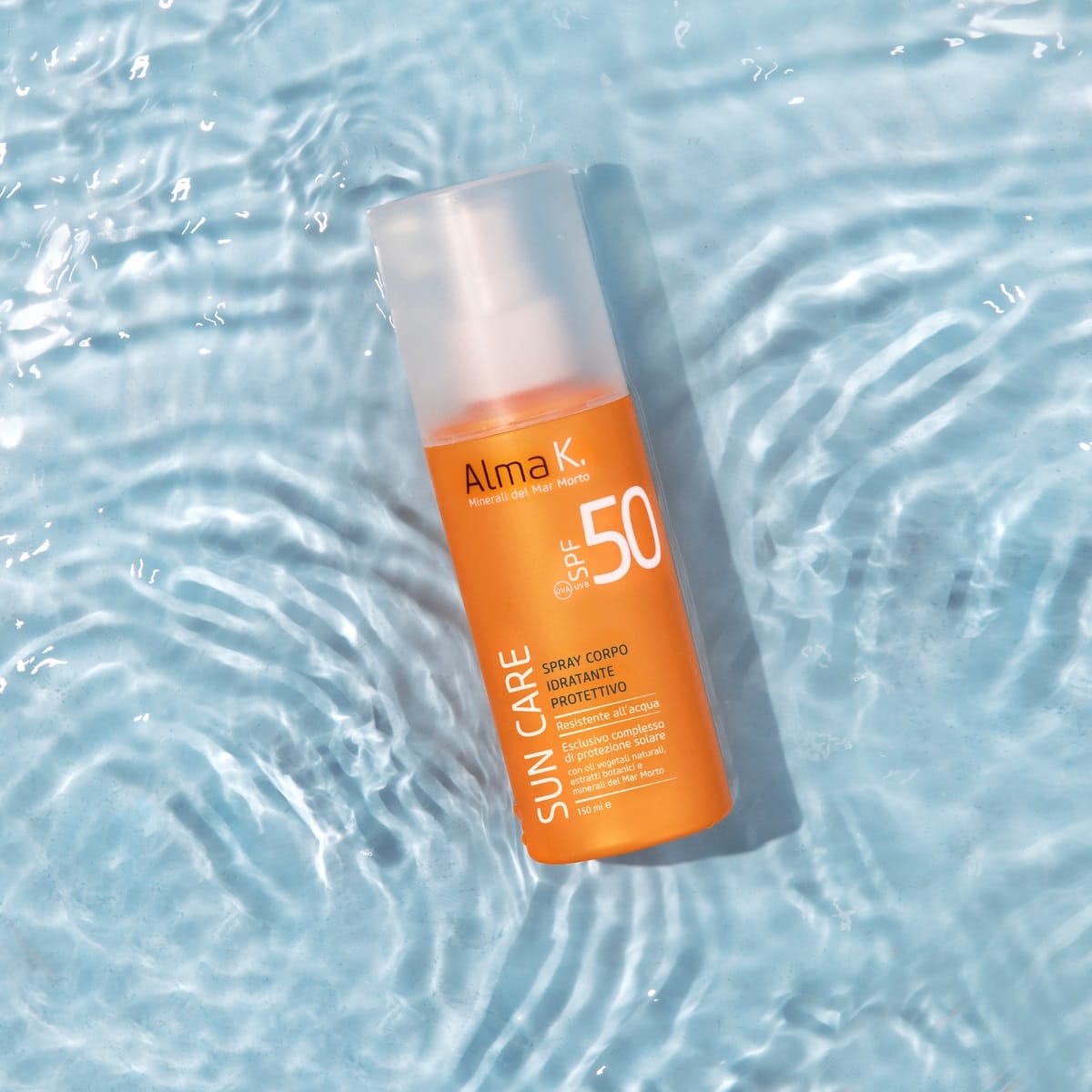 Увлажняющий солнцезащитный водорезистентный спрей для тела SPF 50 с натуральными растительными маслами, экстрактами и минералами мёртвого моря Sun Care / Protective Moisturizing Body Spray SPF 50, 150 мл - фото 2