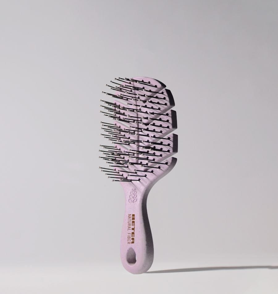 Расческа для распутывания и укладки волос Mini Hairbrush Natural Fiber - фото 2