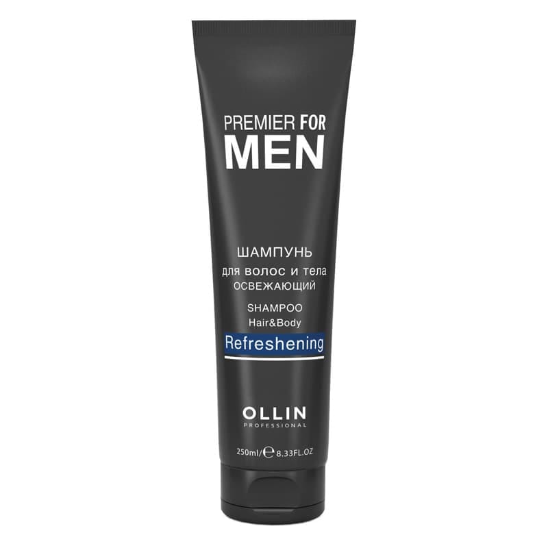 Ollin Premier For Men Шампунь для волос и тела освежающий, 1000 мл