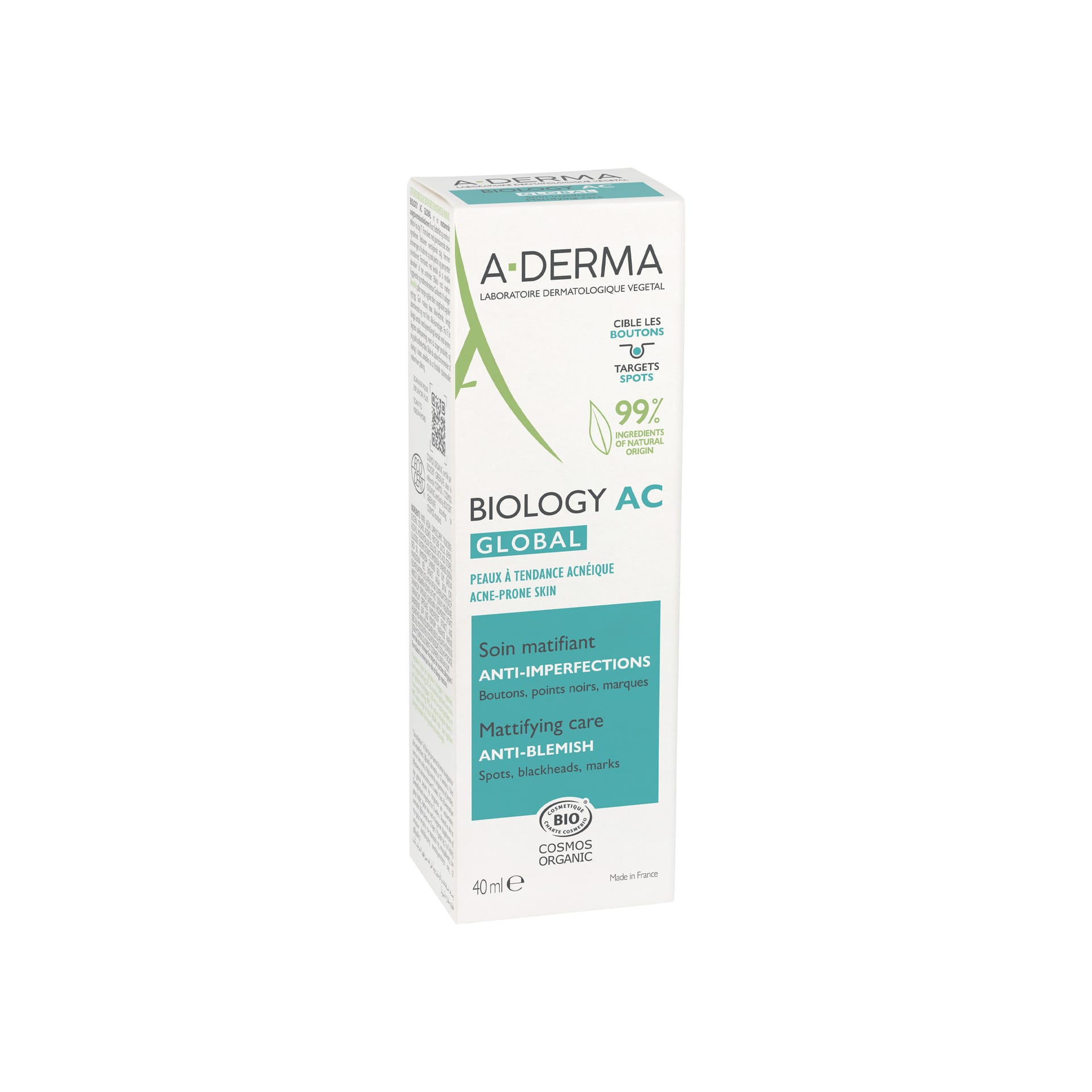 Крем для комплексного ухода за проблемной кожей A-Derma Biology AC Global, 40 мл - фото 3