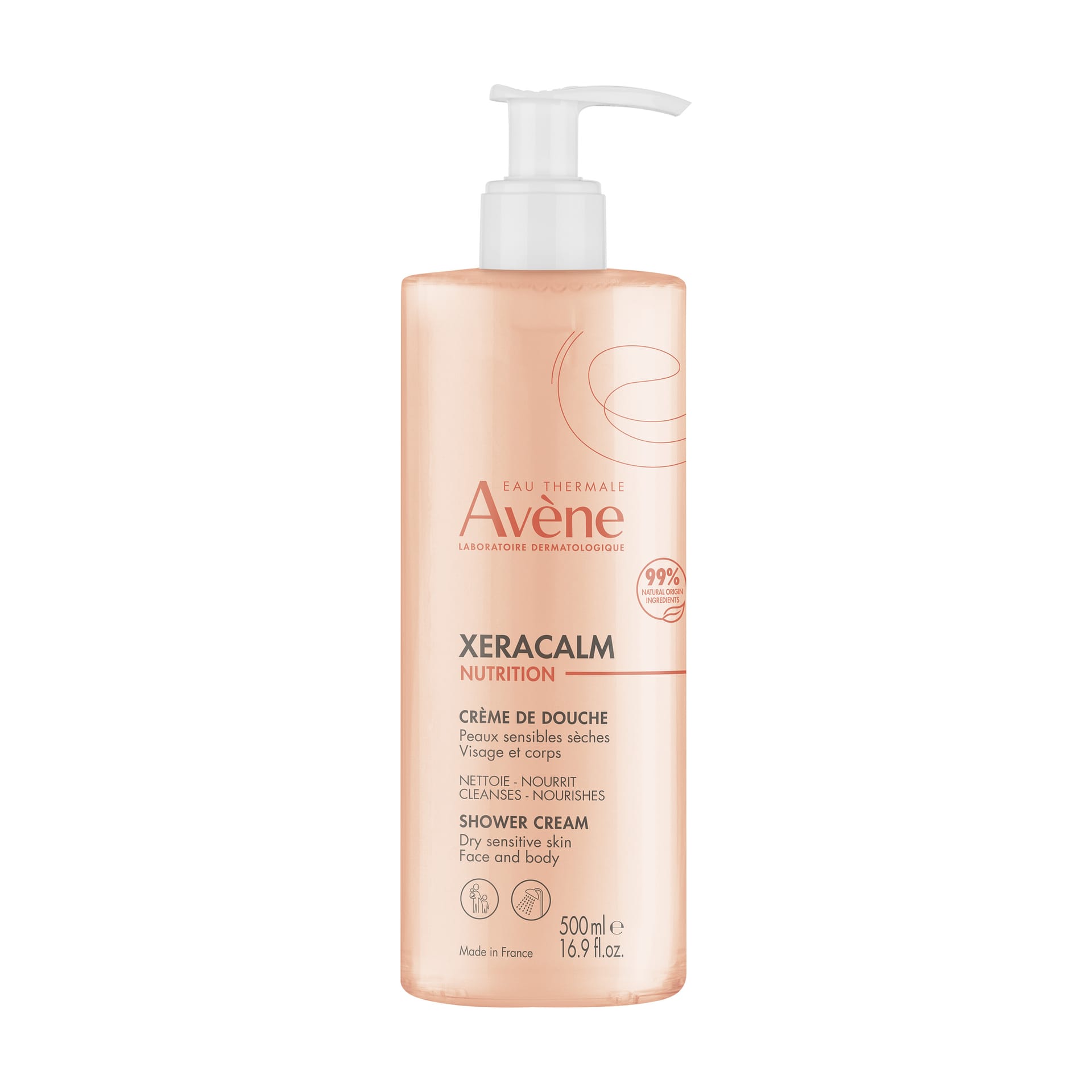 Легкий питательный очищающий крем-гель Avene XeraCalm Nutrition, 500 мл