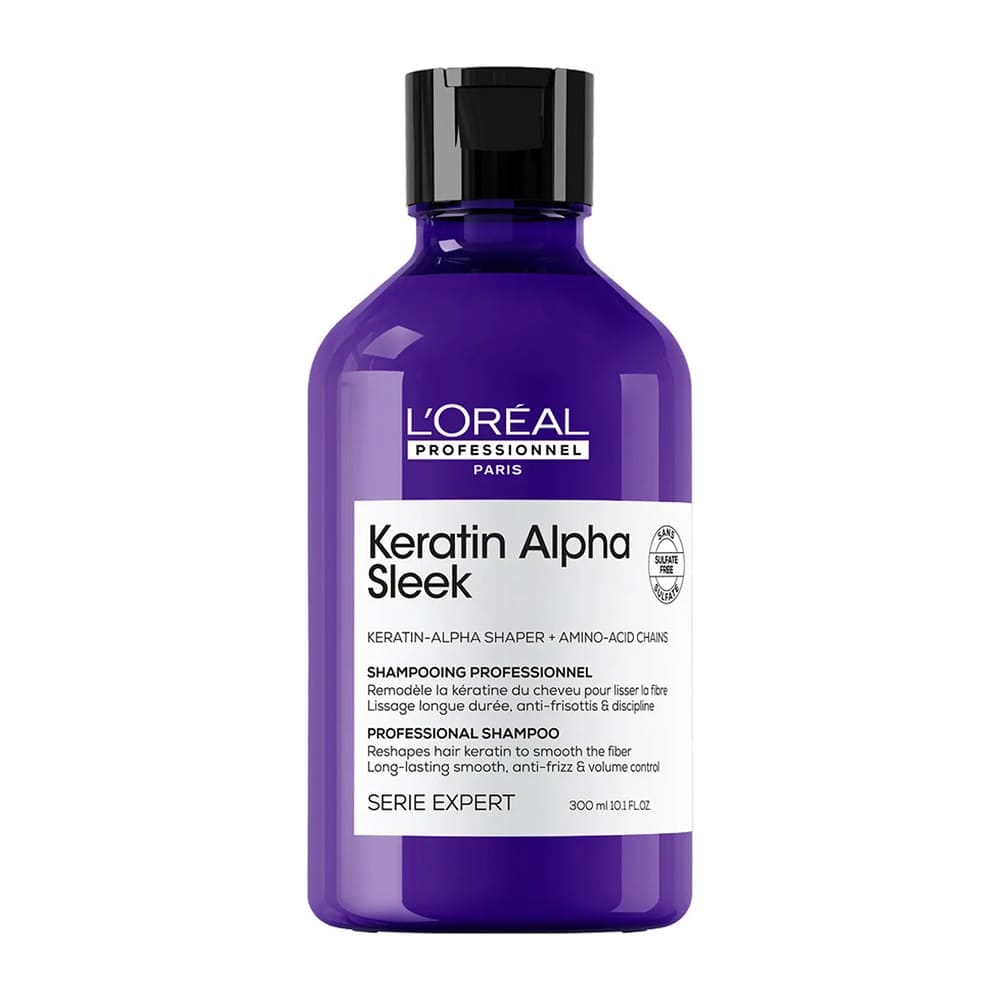 Профессиональный шампунь для разглаживания волосяного волокна L'Oreal Professionnel Serie Expert Keratin Alpha Sleek