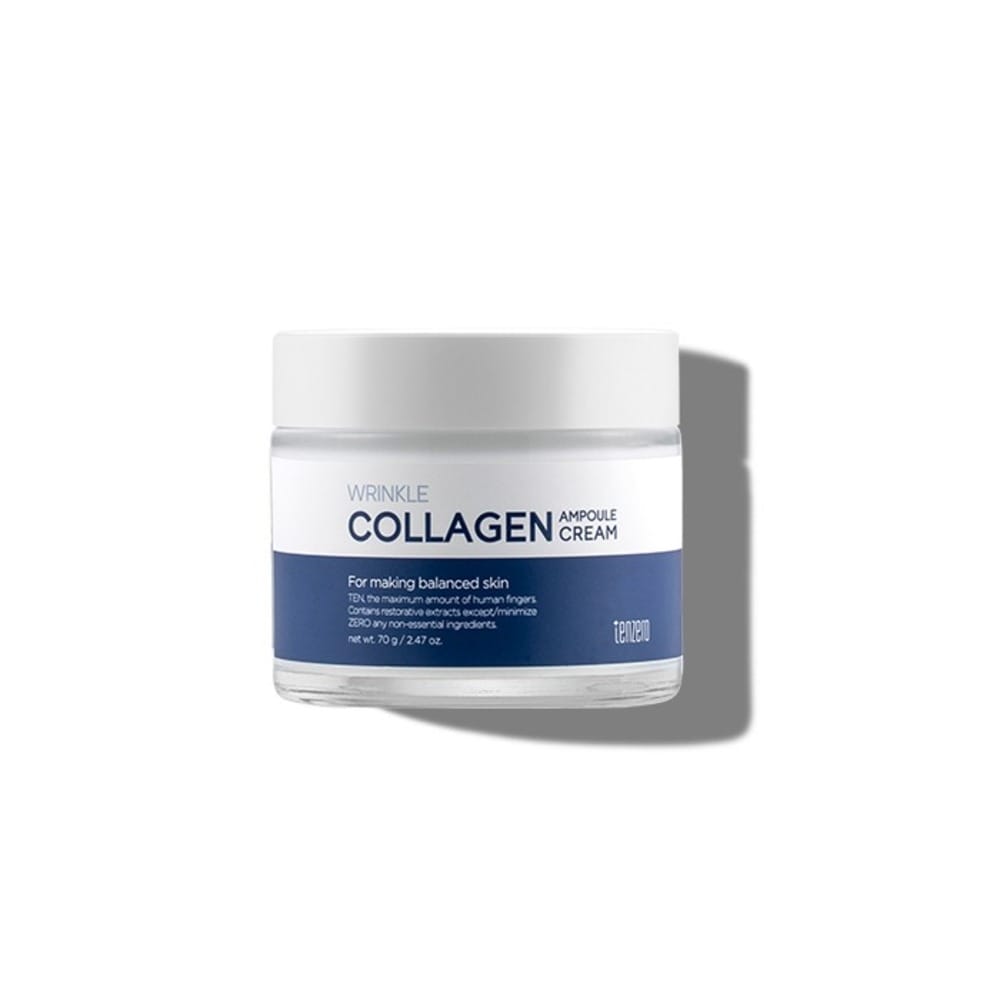 Разглаживающий, увлажняющий крем-концентрат для лица Tenzero Wrinkle Collagen Ampoule Cream 2X, 70 г