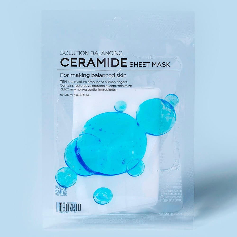 Увлажняющая тканевая маска для лица Tenzero Solution Balancing Ceramide Sheet Mask, 25 мл - фото 3