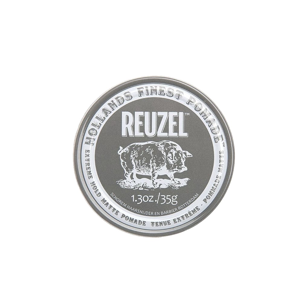 Серая матовая экстрасильная помада Reuzel Extreme Hold Matte Pomade