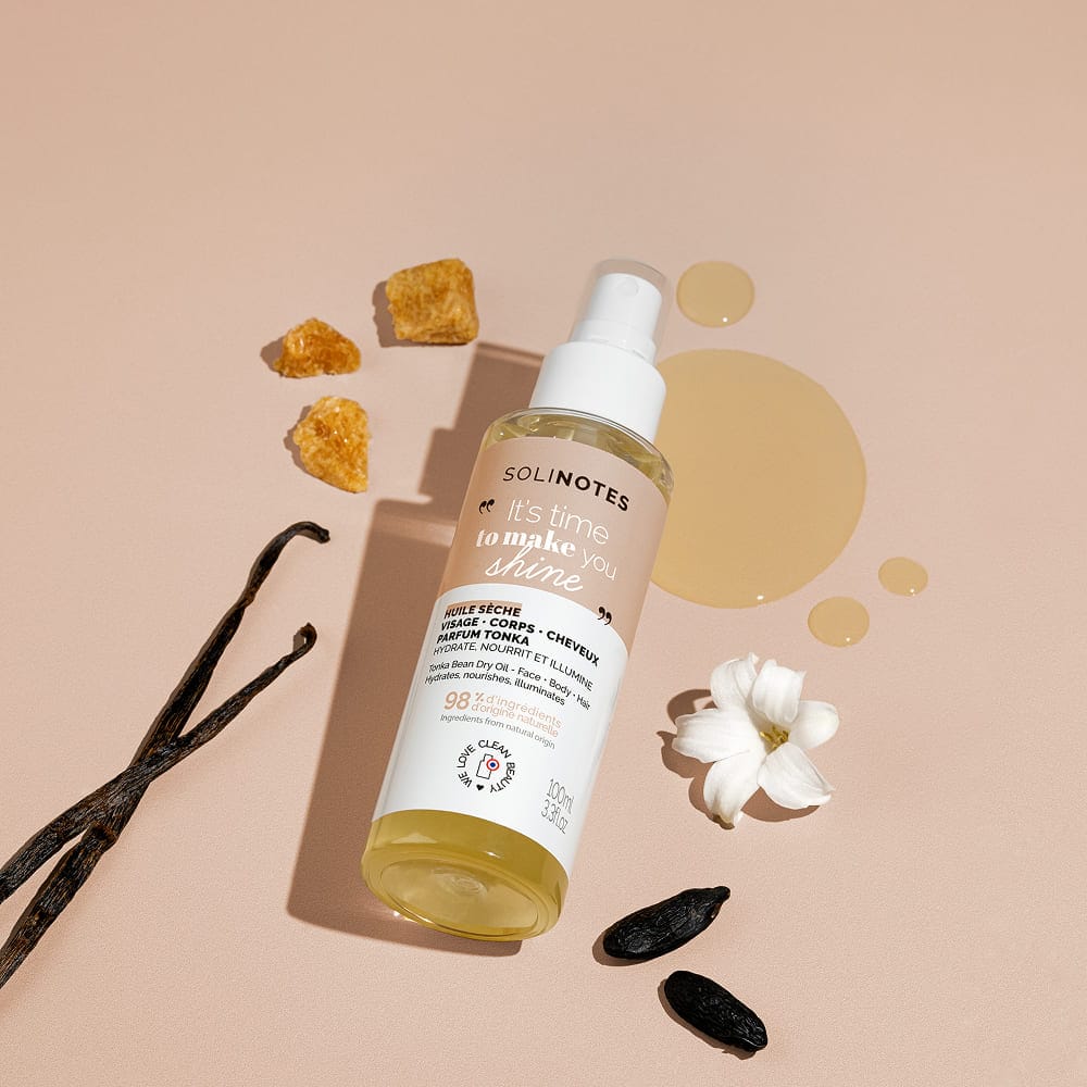 Сухое масло для лица, тела и волос с ароматом бобов тонка Solinotes Tonka Bean Dry Oil, 100 мл - фото 5