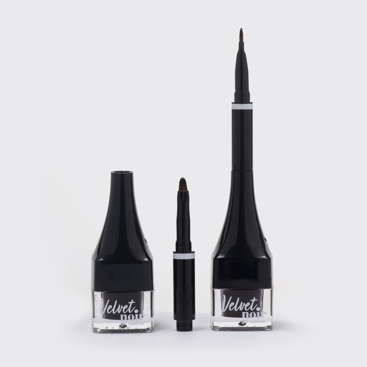 Подводка гелевая для глаз с кисточкой Velvet Noir, тон 01-Черный - фото 3
