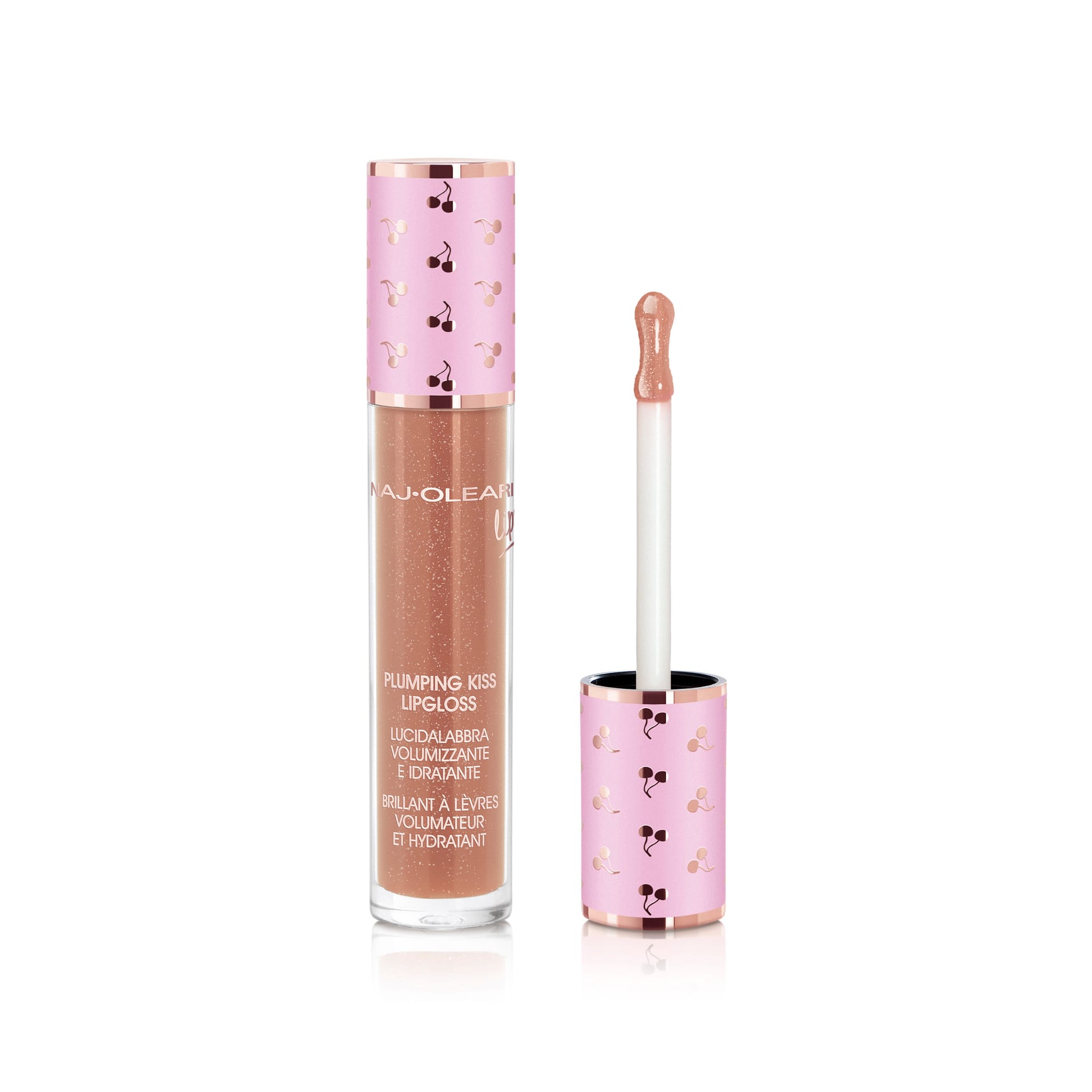 Увлажняющий блеск для губ, придающий объем NAJ-OLEARI PLUMPING KISS LIPGLOSS