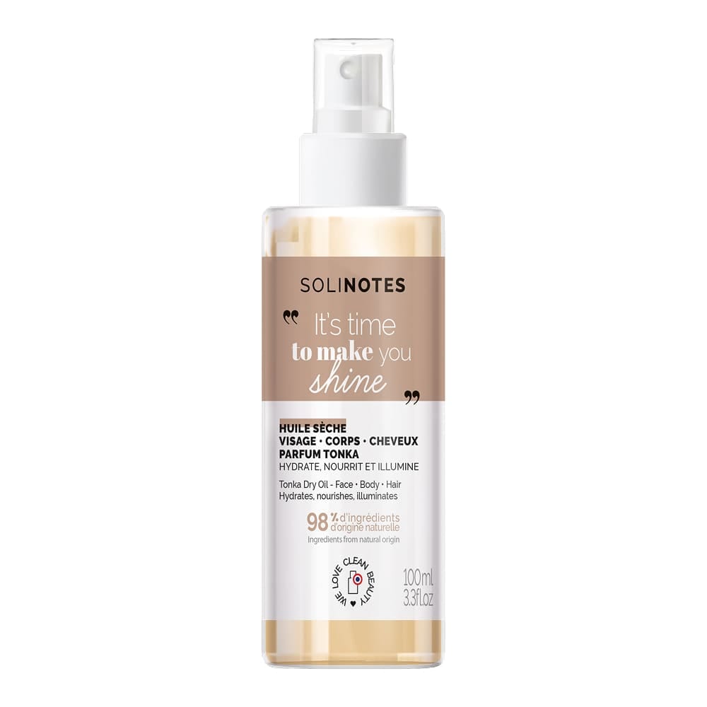Сухое масло для лица, тела и волос с ароматом бобов тонка Solinotes Tonka Bean Dry Oil, 100 мл