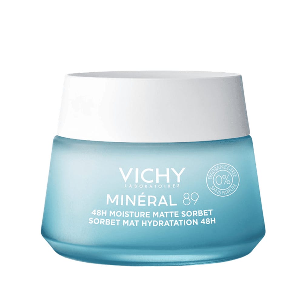 Гель-сорбет матирующий для лица с увлажнением 48ч Mineral 89, 50 мл