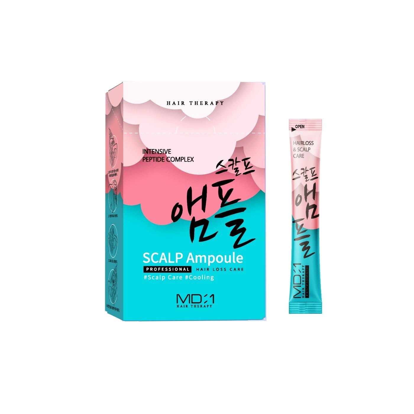 Маска-филлер для укрепления волос Intensive Peptide Complex Scalp Ampoule, 20 шт*10 мл