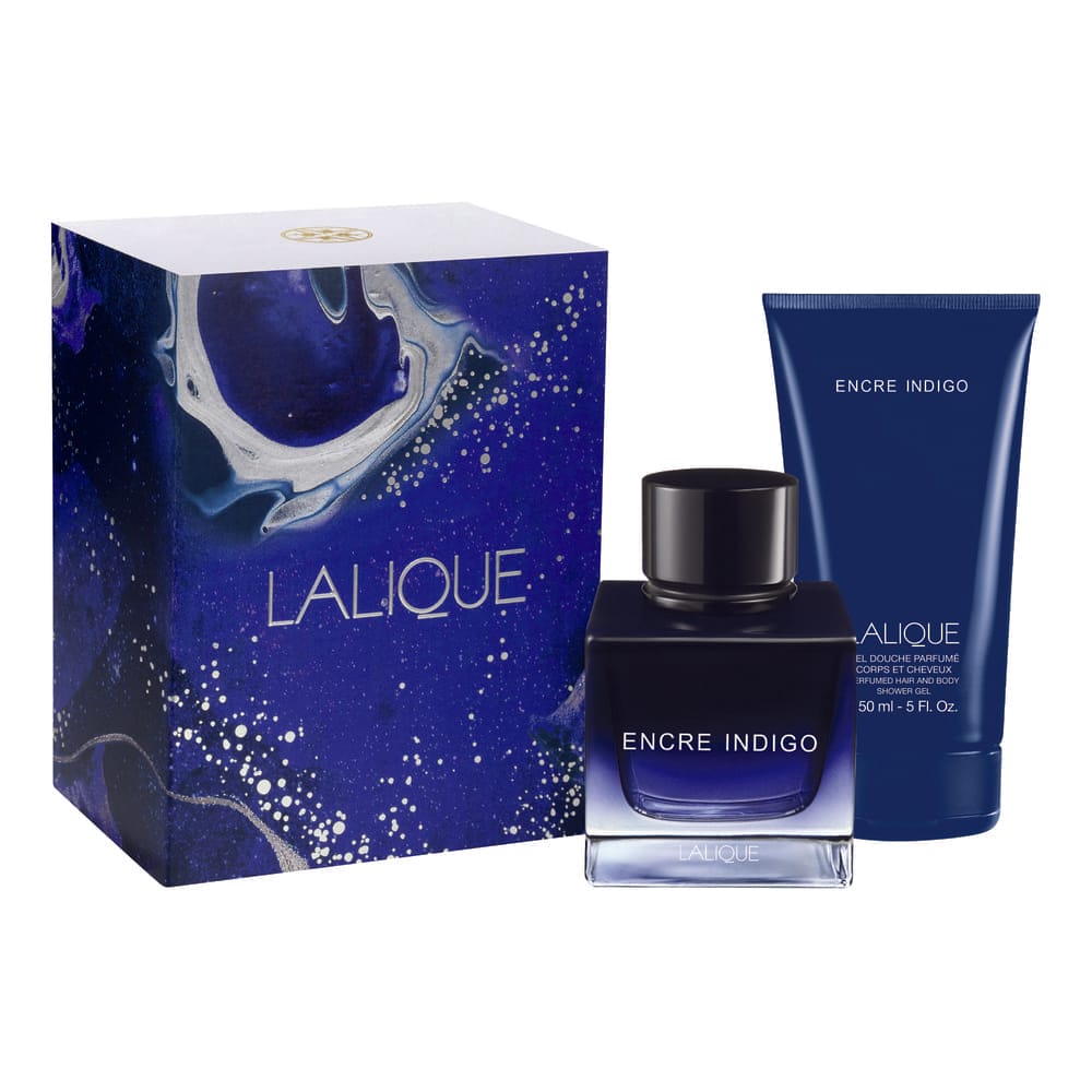 Набор: Парфюмерная вода Lalique Encre Indigo 100 мл Гель для душа для волос и тела парфюмированный Lalique Encre Indigo 150 мл