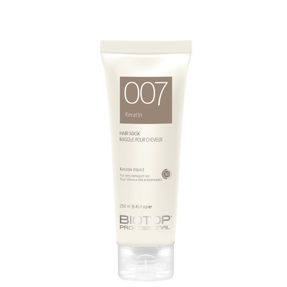 Маска для восстановления сильно поврежденных волос Biotop 007 Keratin Impact Hair Mask, 250 мл