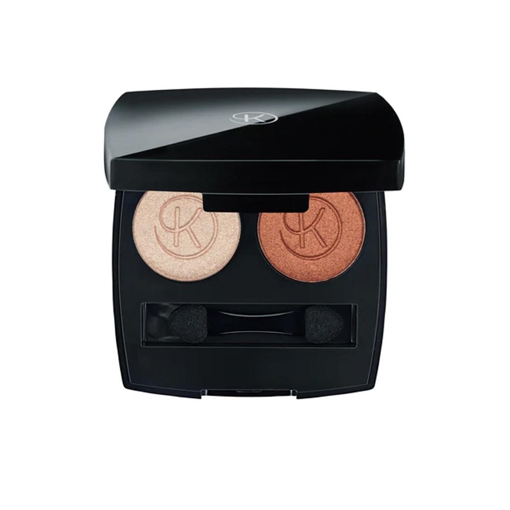Палетка теней для век двухцветная Cure Make Up Golden Hour Duo Eye Shadow Palette, тон 01