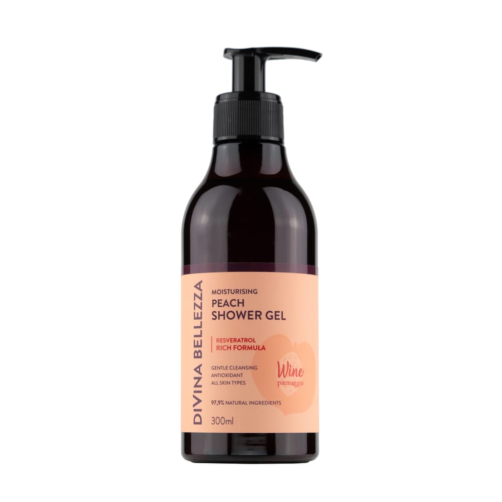 Divina Bellezza Увлажняющий персиковый гель для душа Moisturising Peach Shower Gel, 300 мл