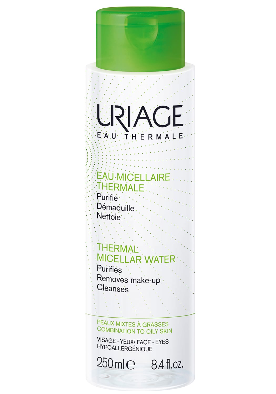 Очищающая мицеллярная вода Uriage eau Micellaire Thermale Peaux Mixtes a Grasses, 250 мл