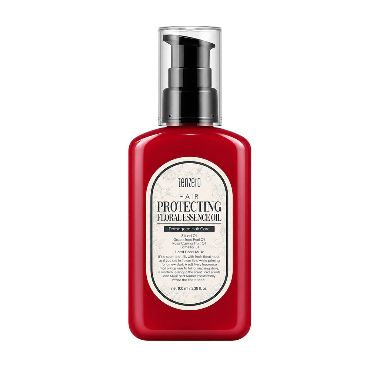 Эссенция для защиты и восстановления поврежденных волос Tenzero Hair Protecting Floral Essence Oil, 100 мл