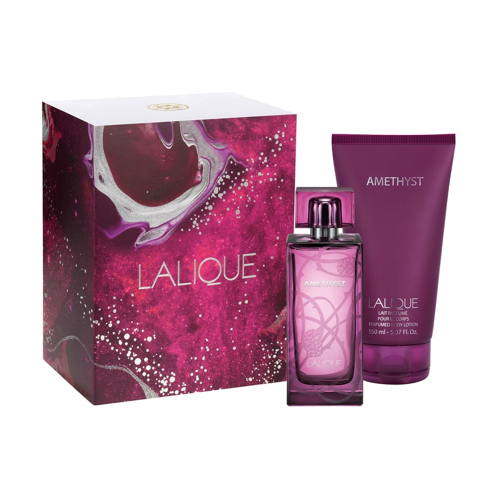 Парфюмерно-косметический набор (Парфюмерная вода Lalique Amethyst, 100 мл + Лосьон  для тела парфюмированный Lalique Amethyst, 150 мл)