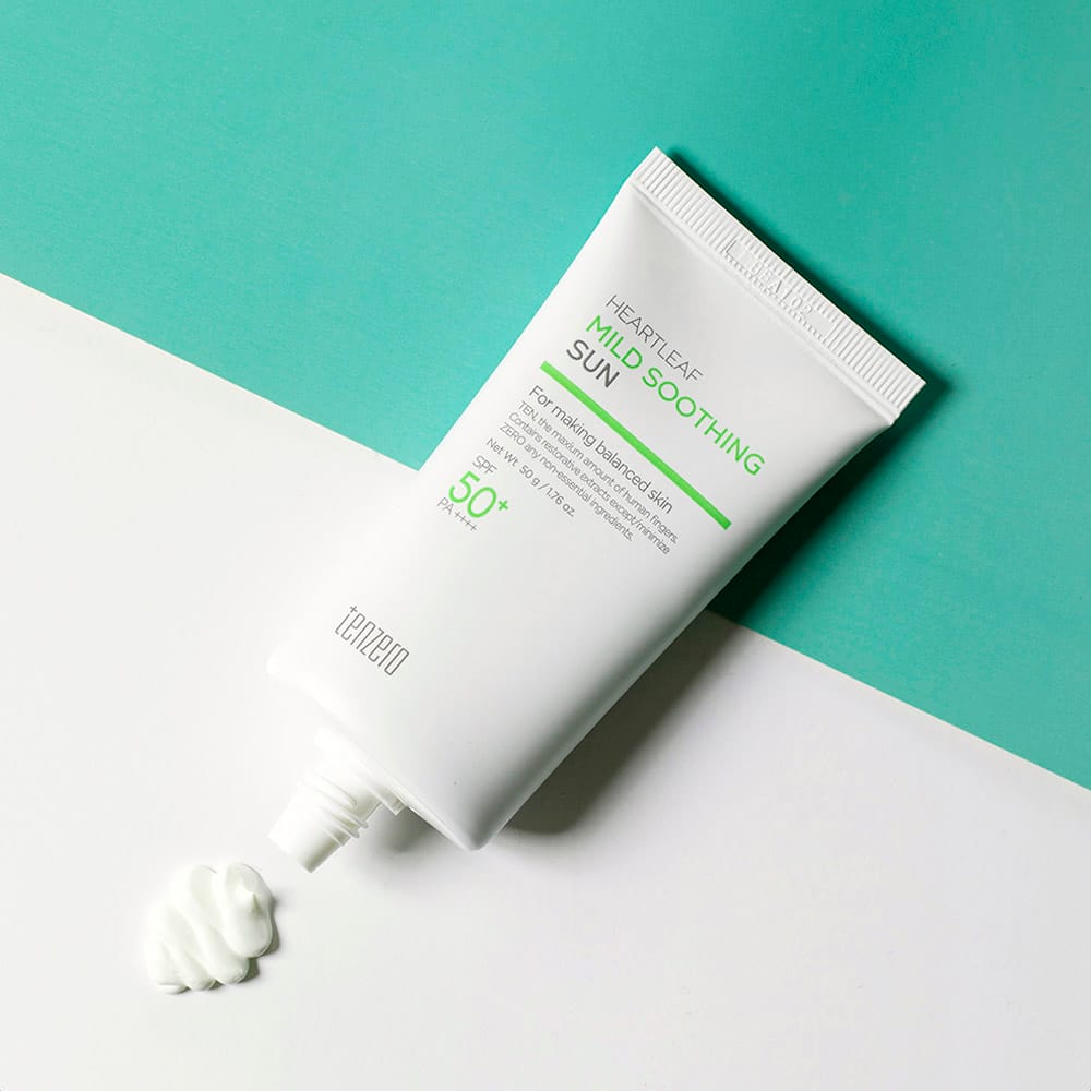 Успокаивающий солнцезащитный крем Tenzero Heartleaf Mild Soothing Sun SPF 50+ PA++++, 50 мл - фото 3