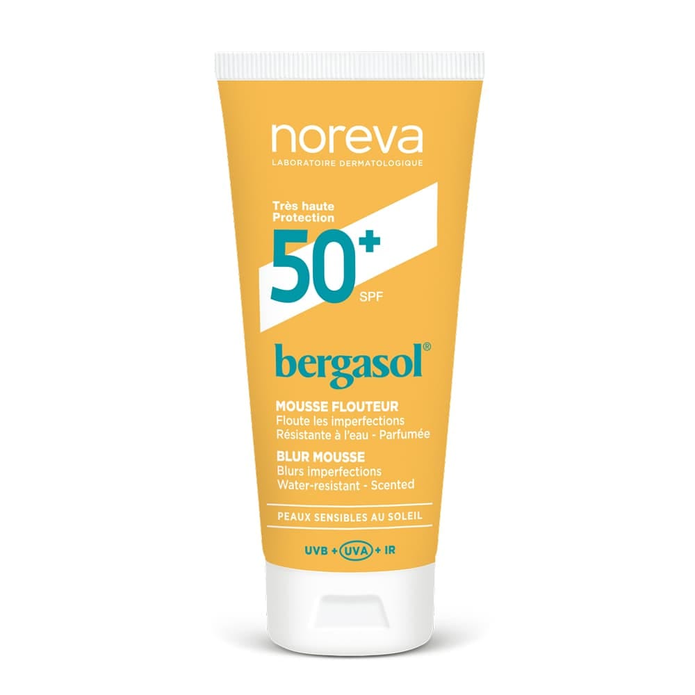 Noreva Бергасол Блюр Солнцезащитный мусс Spf 50+, 50 мл