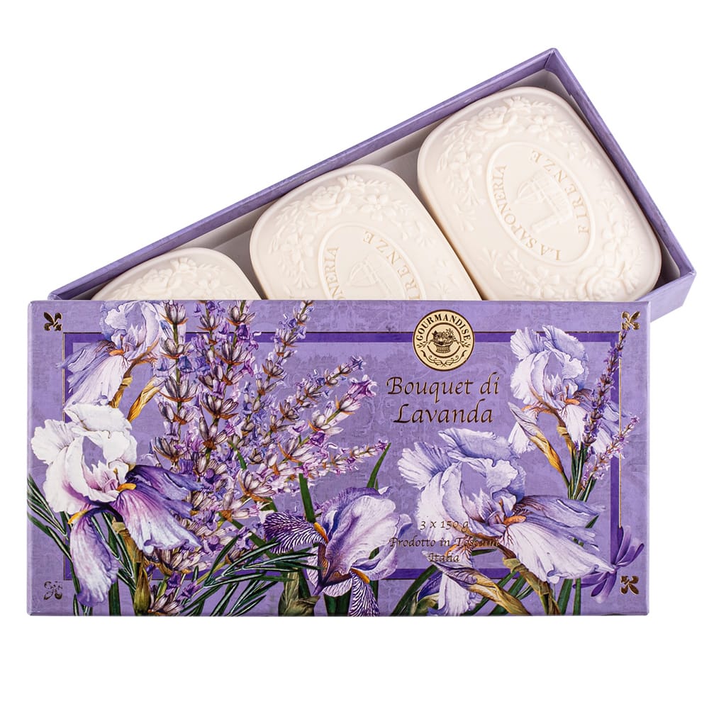 Набор натурального парфюмированного мыла Лаванда/ Bouquet di Lavanda