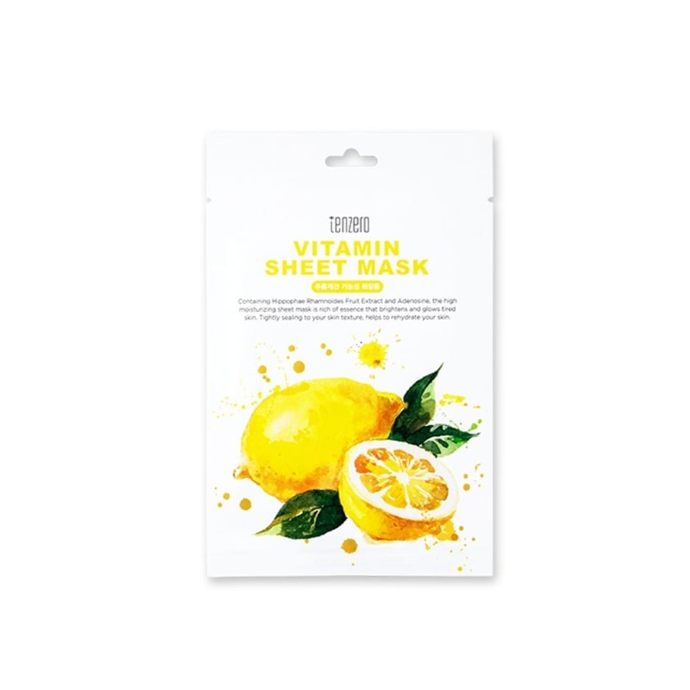 Увлажняющая тканевая маска для сияния кожи лица Tenzero Vitamin Sheet Mask, 25 мл