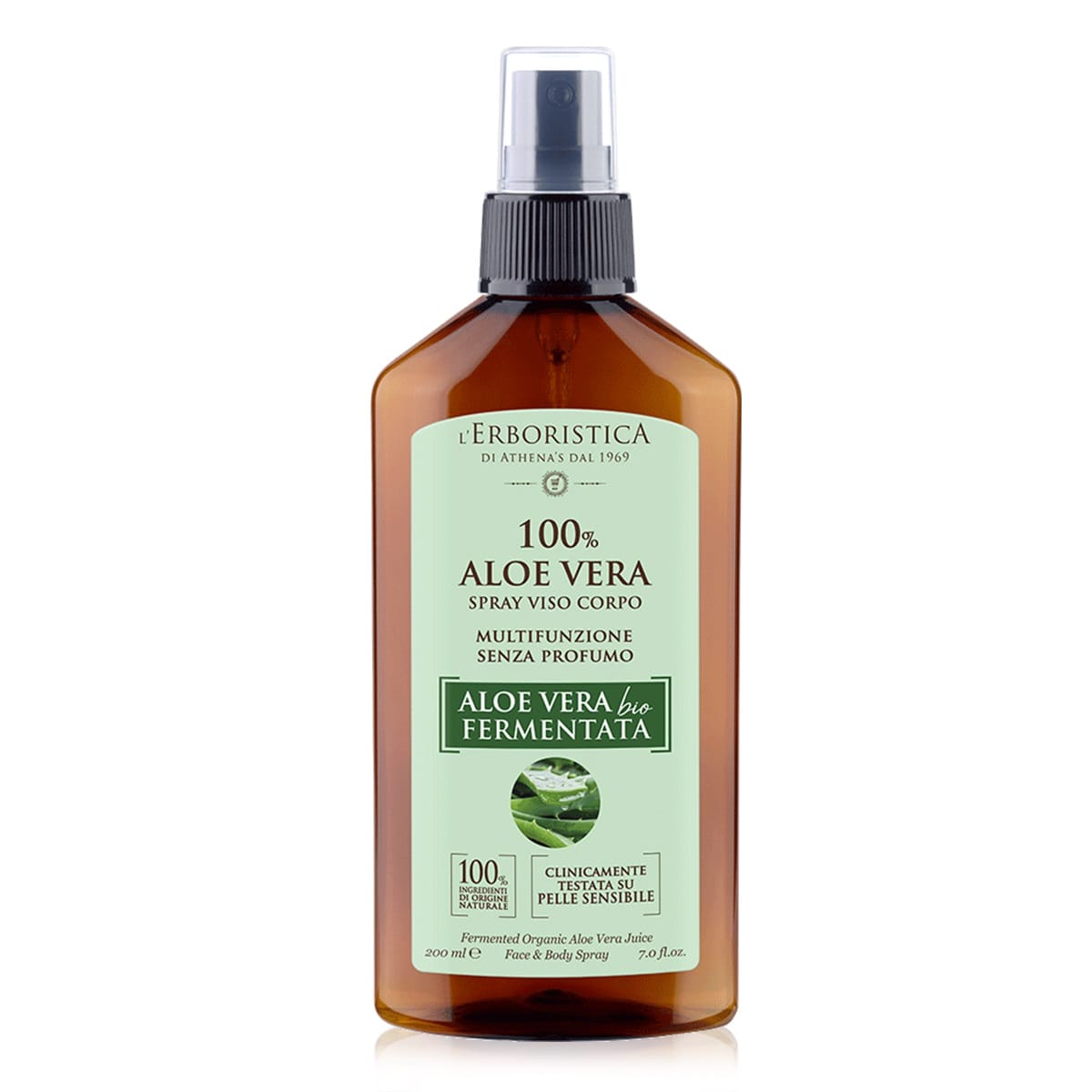 Лосьон-спрей многофункциональный для лица и тела с Алоэ Вера L'Erboristica Fermented Organic Aloe Vera Face and Body Spray, 200 мл